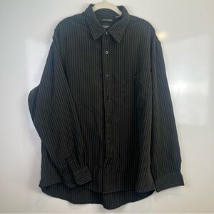 2/$30 Haggar Black Striped Men's Shirt